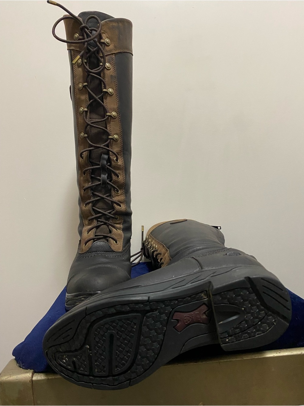 Ariat Coniston tall lace up brown equestrian boots - Picture 2 of 6